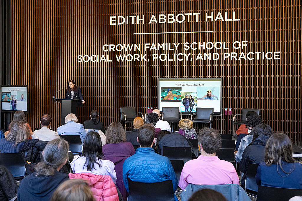 Deborah Gorman-Smith, PhD, Chief Strategist for Community Engagement, University of Chicago, and Emily Klein Gidwitz Professor and Dean, Crown Family School of Social Work, Policy, and Practice welcomes attendees