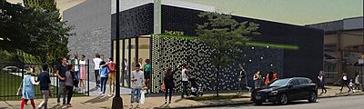 Construction of Green Line Arts Center, Opening of Rain Garden Mark Progress on the Arts Block