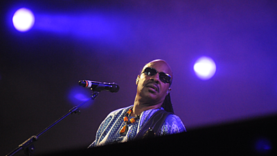 Musican Stevie Wonder, whose 50-year career is now the subject of a new course at the University of Chicago, performs in Rio de Janeiro in 2011.Copyright Shutterstock.com